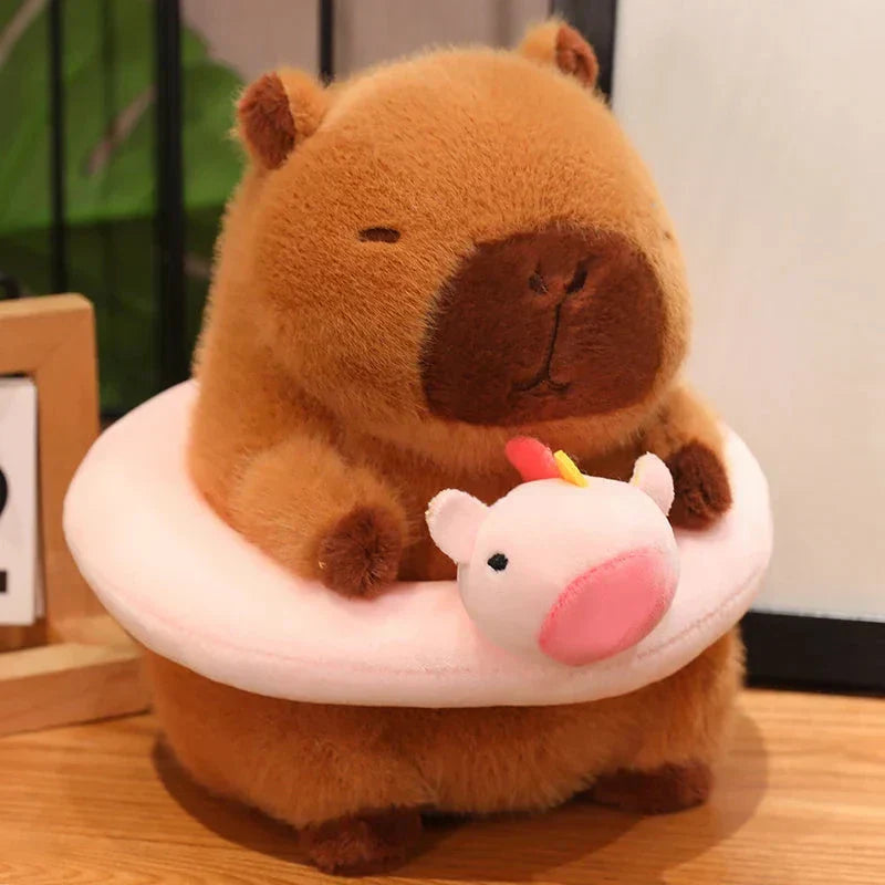 Adorable Plush Rodent Toy with Pool Float