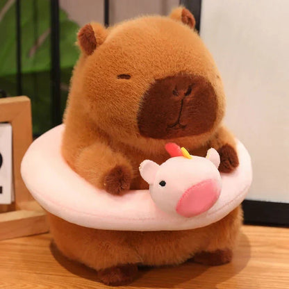 Adorable Plush Rodent Toy with Pool Float
