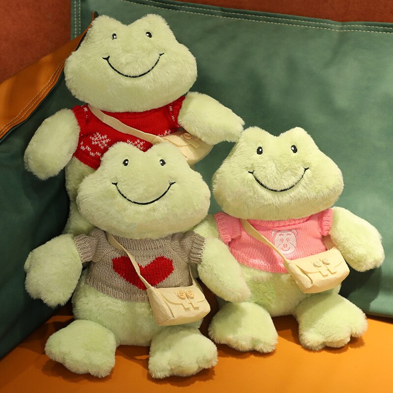 Adorable Green Plush Frog Toy