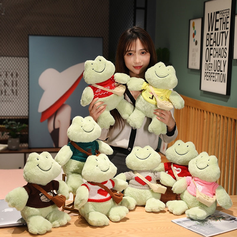 Adorable Green Plush Frog Toy