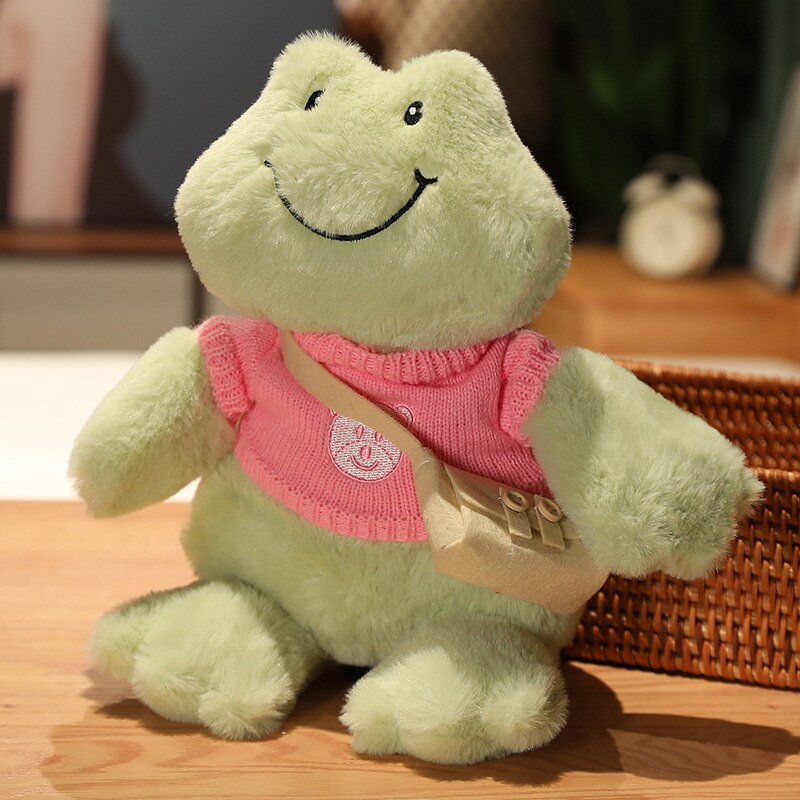 Adorable Green Plush Frog Toy