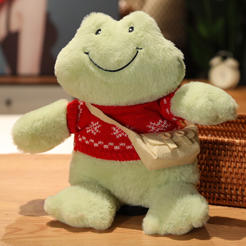 Adorable Green Plush Frog Toy
