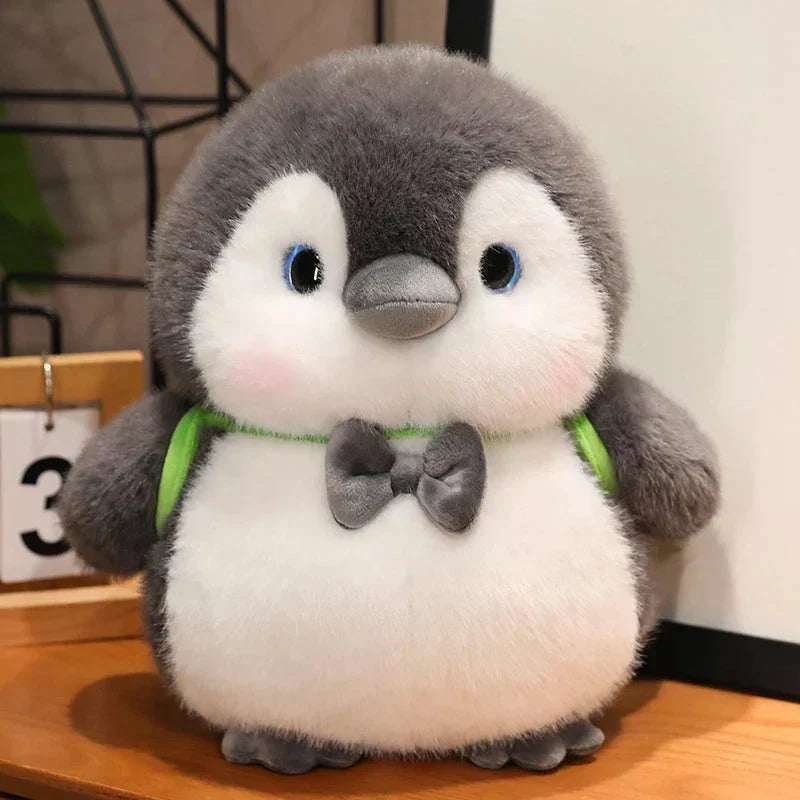 Adorable Plush Penguin with Friendly Turtle Set