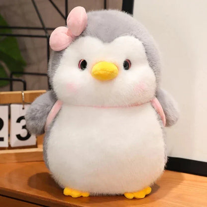Adorable Plush Penguin with Friendly Turtle Set