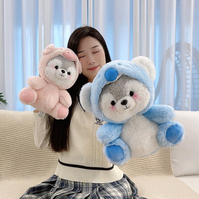 Cuddly Husky Stuffed Animal Friends
