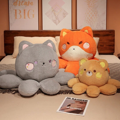 Cuddly Plush Toys Fox Cat Bear Friends