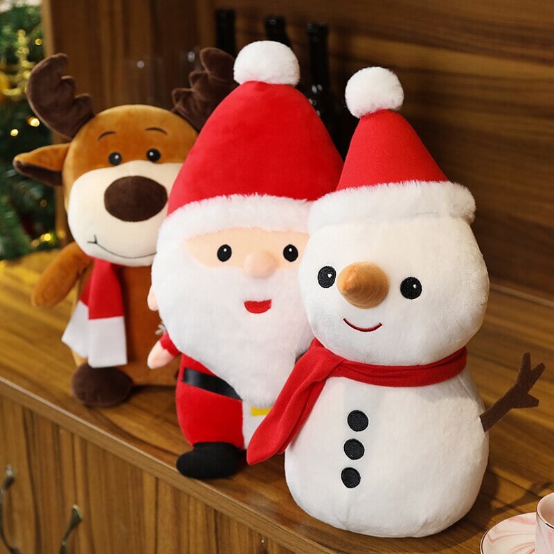 Cuddly Christmas Reindeer Snowman Soft Toys