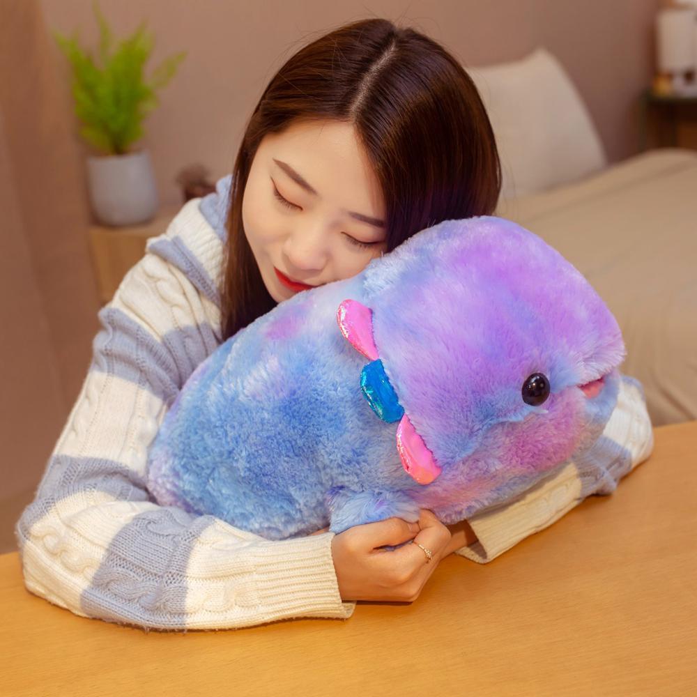 Fluffy Cosmic Axolotl Plush