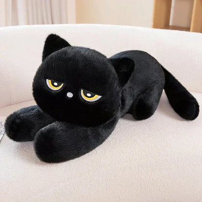 Cuddly Large Gray Cat Plush Toy