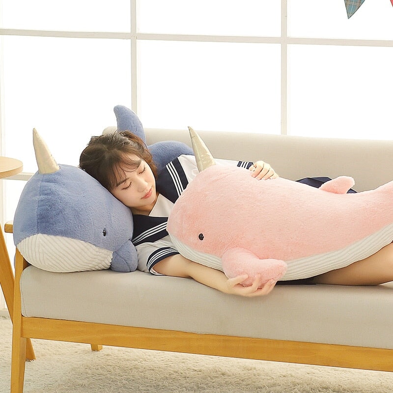 Big Soft Colorful Narwhal Teddy Plush