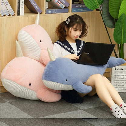 Big Soft Colorful Narwhal Teddy Plush