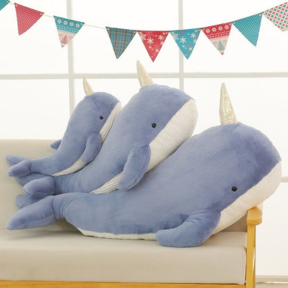 Big Soft Colorful Narwhal Teddy Plush