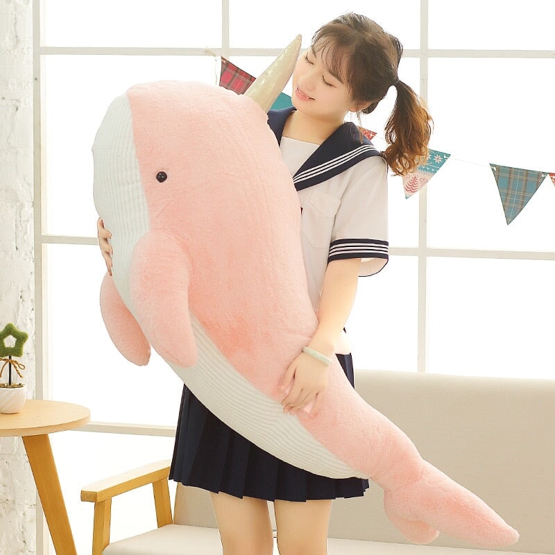 Big Soft Colorful Narwhal Teddy Plush