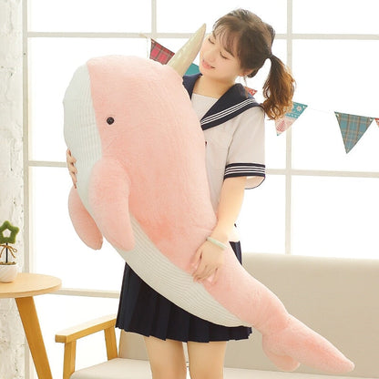 Big Soft Colorful Narwhal Teddy Plush