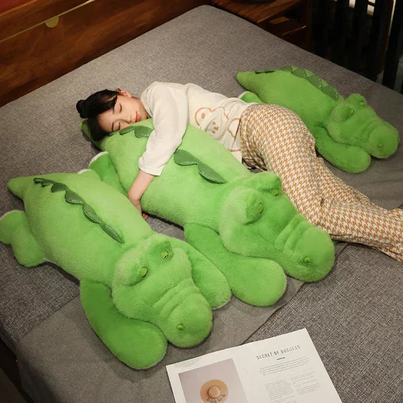 Big Stuffed Green Crocodile Toy