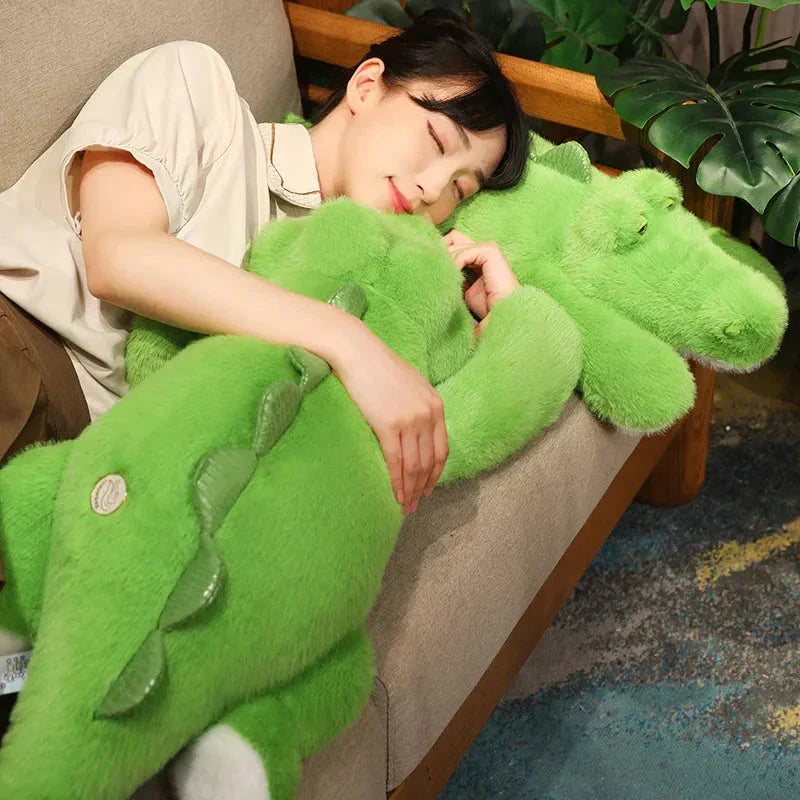 Big Stuffed Green Crocodile Toy