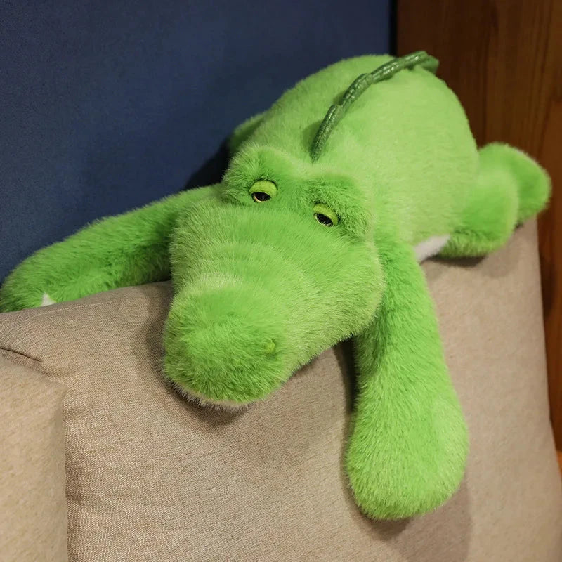 Big Stuffed Green Crocodile Toy