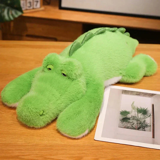 Big Stuffed Green Crocodile Toy - Luxicro