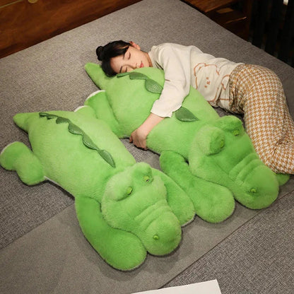 Big Stuffed Green Crocodile Toy