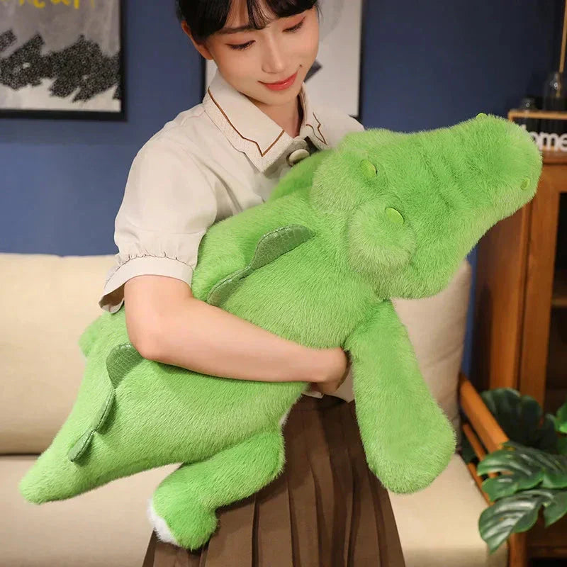 Big Stuffed Green Crocodile Toy
