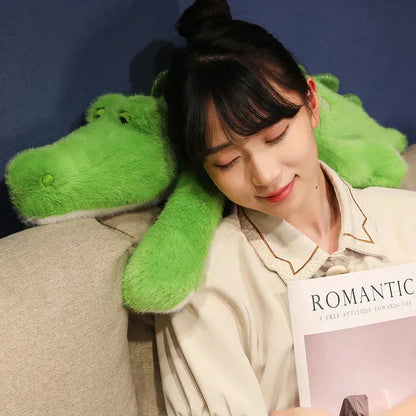 Big Stuffed Green Crocodile Toy