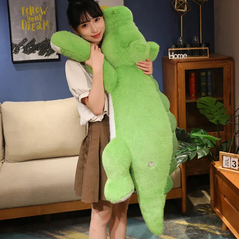 Big Stuffed Green Crocodile Toy