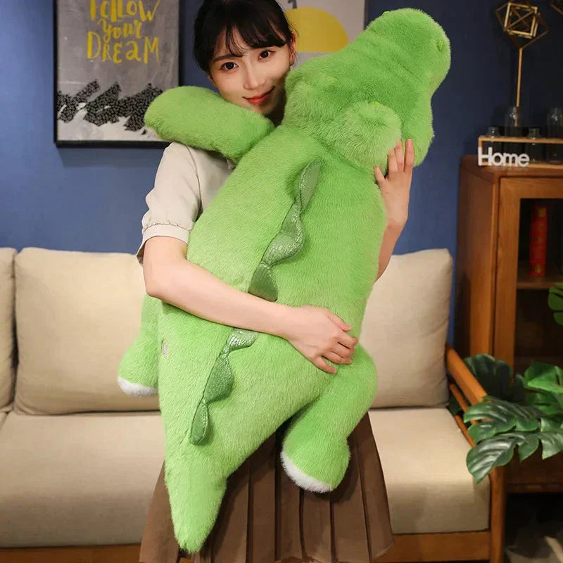Big Stuffed Green Crocodile Toy