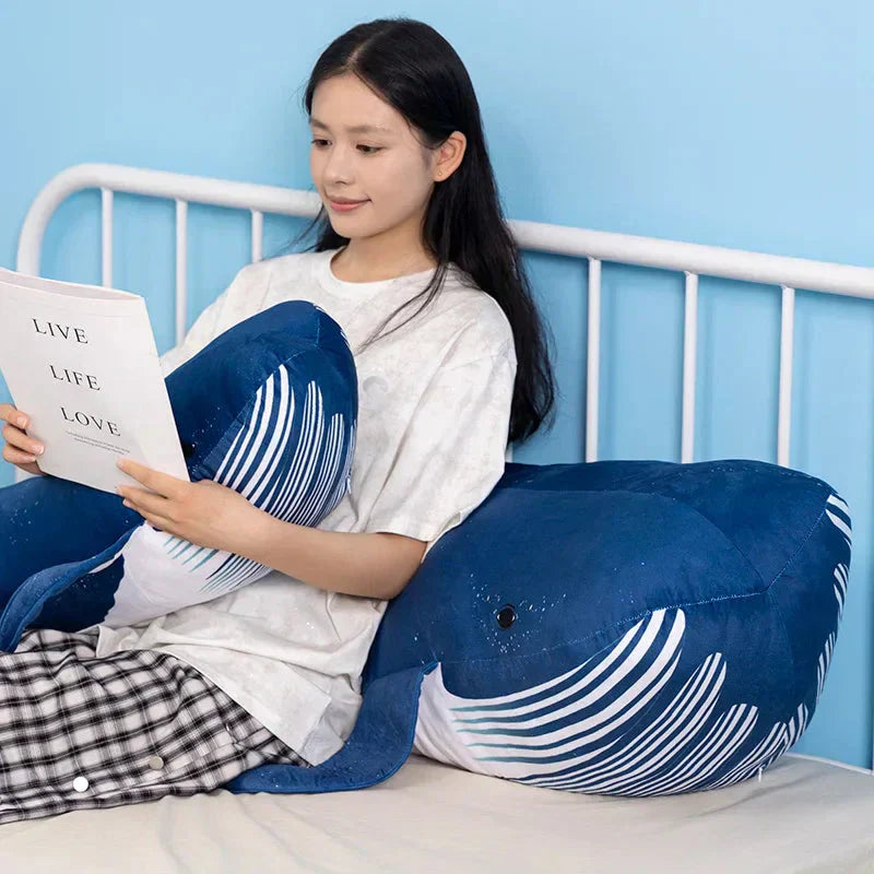 Big Soft Whale Stuffed Animal Toy - Luxicro