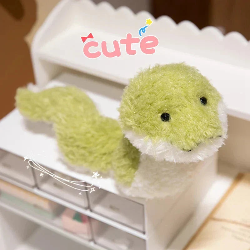 Plush Green Stuffed Snake Toy
