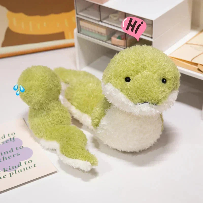 Plush Green Stuffed Snake Toy