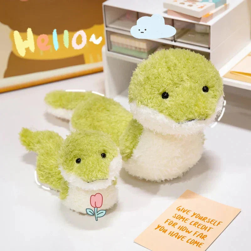 Plush Green Stuffed Snake Toy