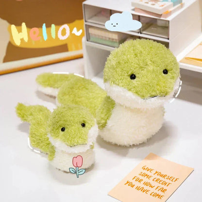 Plush Green Stuffed Snake Toy