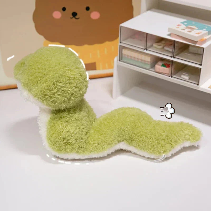 Plush Green Stuffed Snake Toy