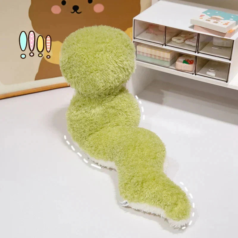 Plush Green Stuffed Snake Toy