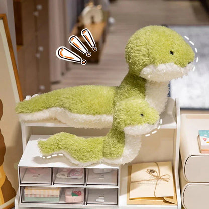 Plush Green Stuffed Snake Toy