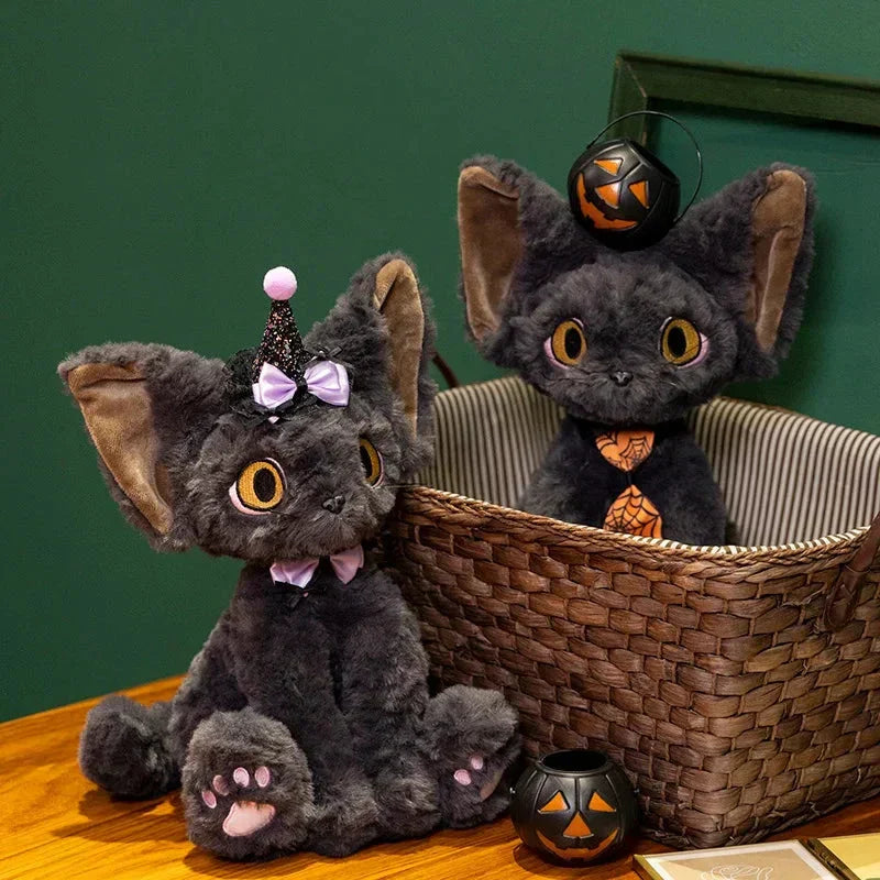 Spooky Black Kitten Soft Plush Toy