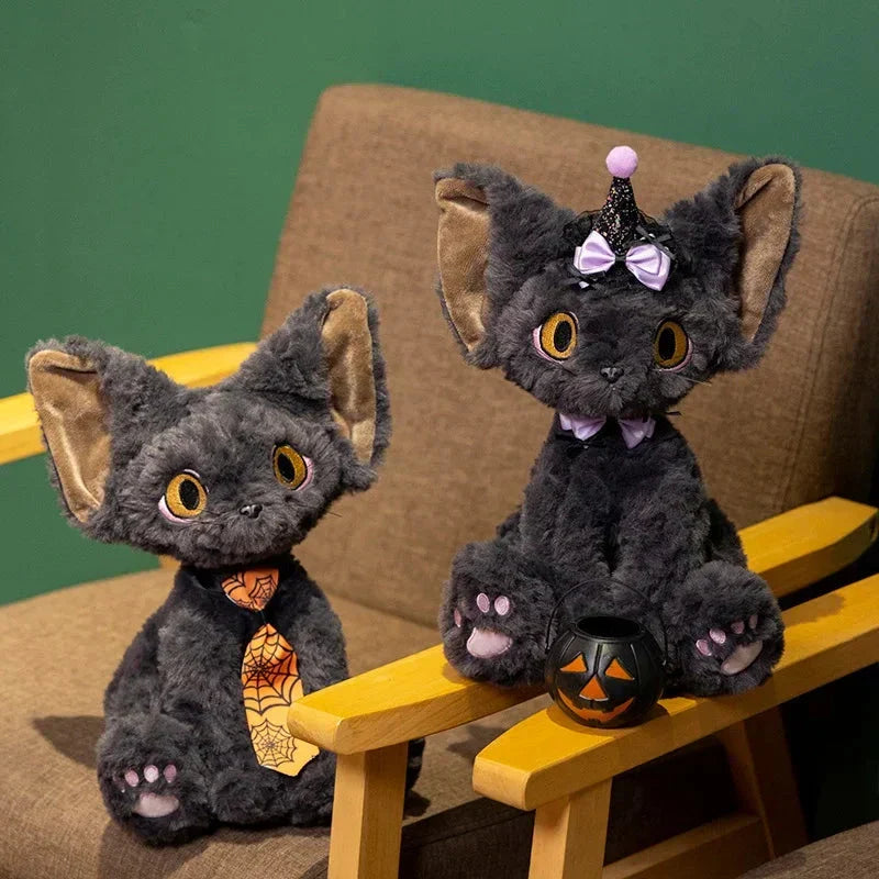 Spooky Black Kitten Soft Plush Toy