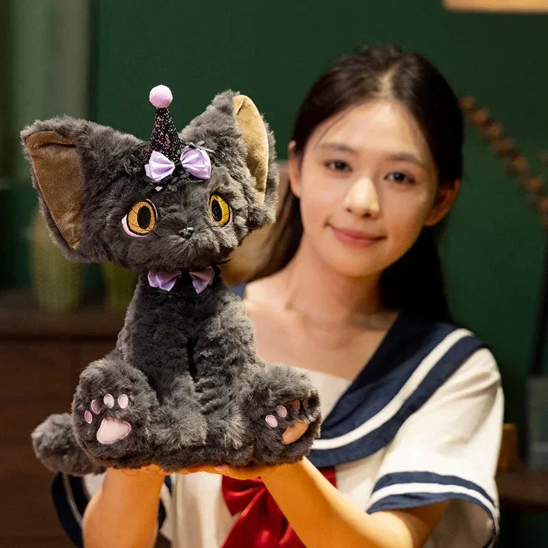 Spooky Black Kitten Soft Plush Toy