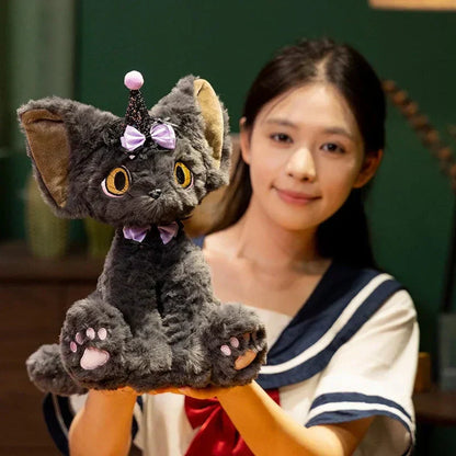 Spooky Black Kitten Soft Plush Toy