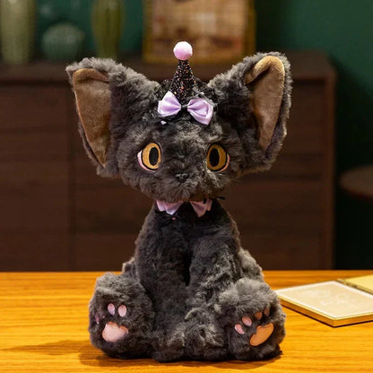 Spooky Black Kitten Soft Plush Toy