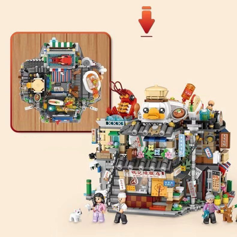 Colorful Mini City Building Blocks Set