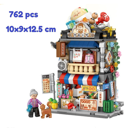 Colorful Mini City Building Blocks Set