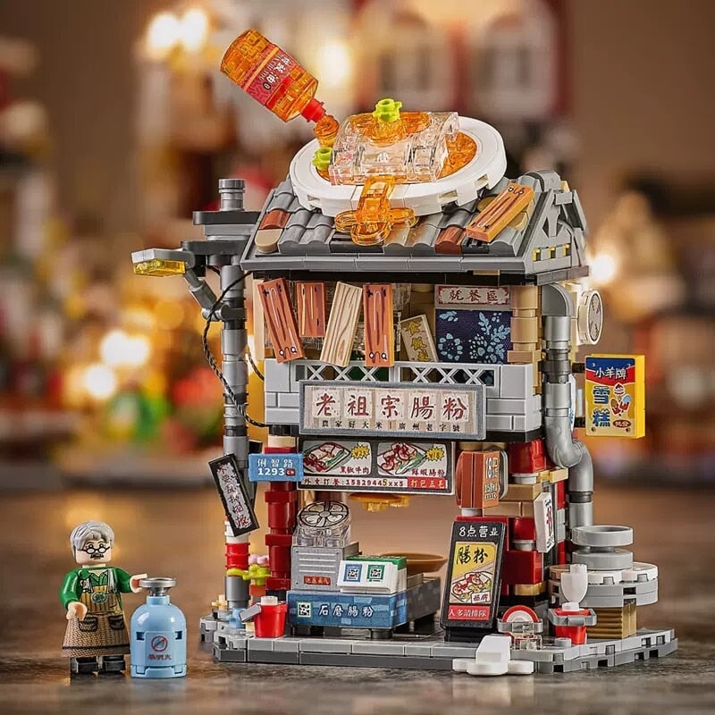 Colorful Mini City Building Blocks Set