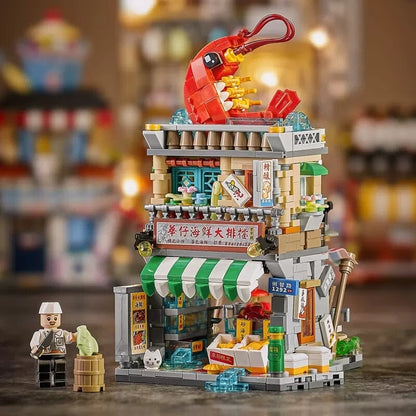 Colorful Mini City Building Blocks Set