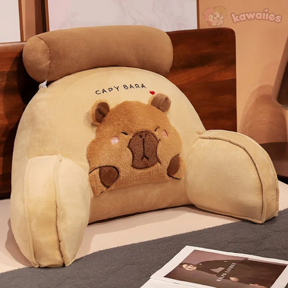 Big Plush Capybara Cushion Back Support Pillow