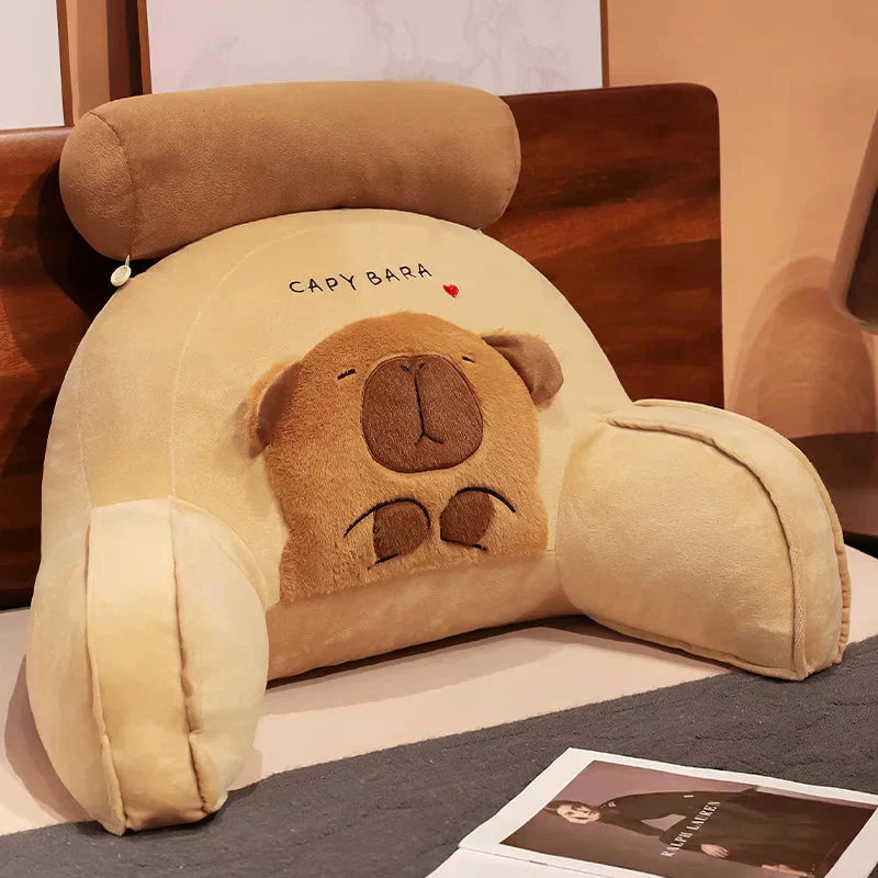 Big Plush Capybara Cushion Back Support Pillow