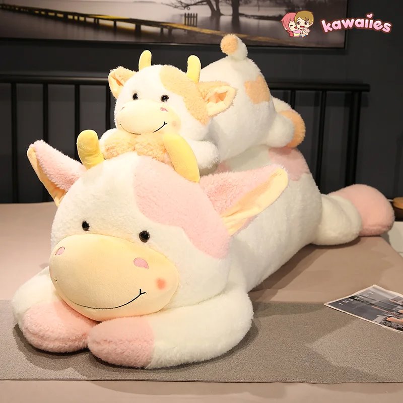 Big Soft Cuddly Cow Plush Toys - Luxicro