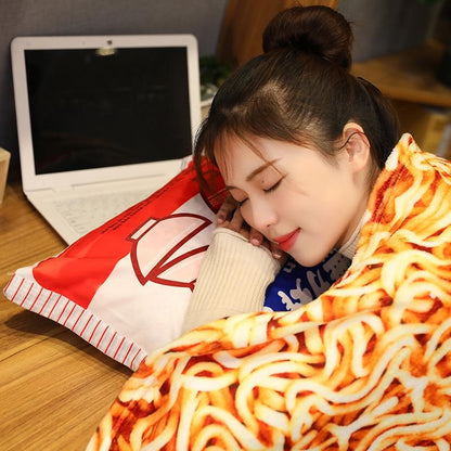 Cute Plush Ramen Cushion Toy