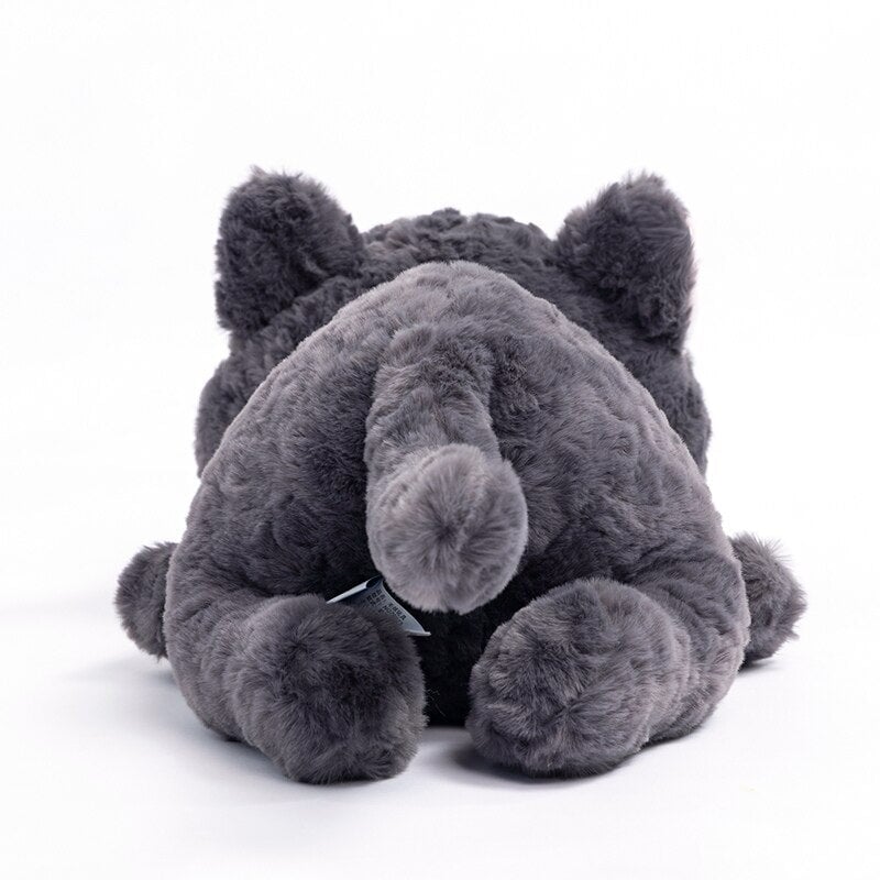 Soft Black Kitten Plush Toy Laying Down