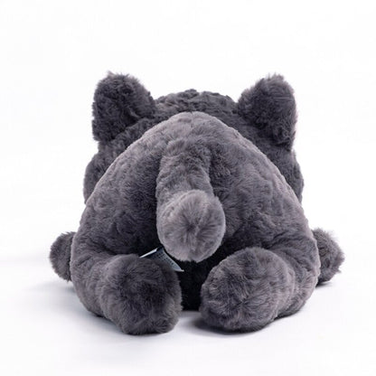 Soft Black Kitten Plush Toy Laying Down